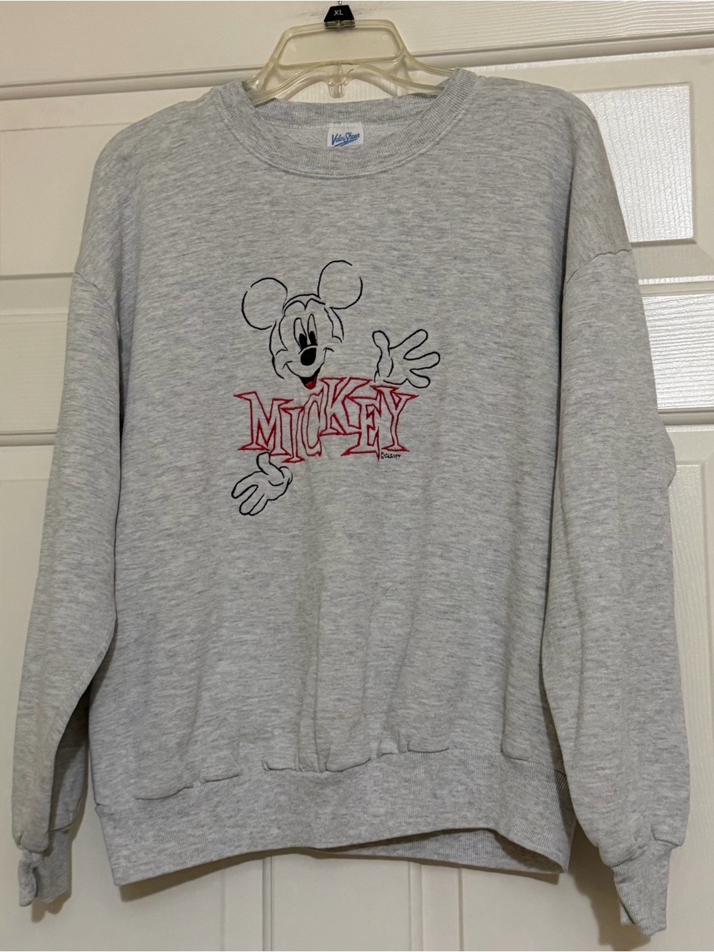 Vintage Gray Velva Sheen Mickey Mouse Crewneck Sweatshirt Disney XL L M